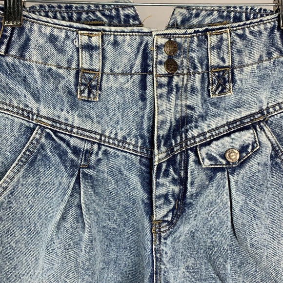 Lawman 80’s Acid Wash High Waisted Tapered Relaxed Fit Mom Jeans Vintage - Picture 4 of 10